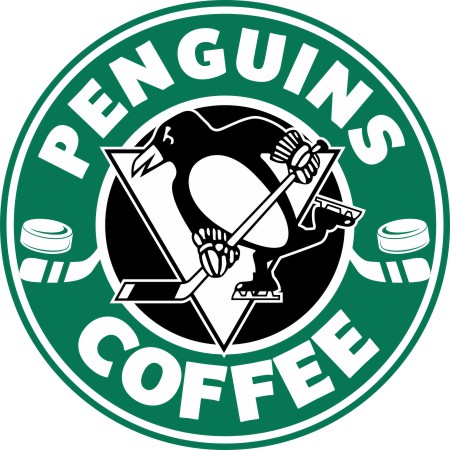 Pittsburgh Penguins Starbucks Coffee Logo iron on paper